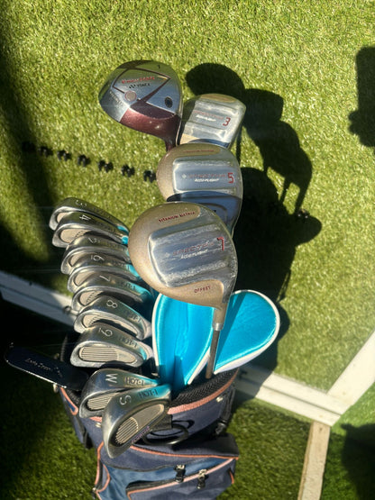 Ladies-Friendly Full Golf Set | Yonex Driver + Fazer Woods + Fazer HOT-1 Irons + Wilson Bag (13 Clubs)