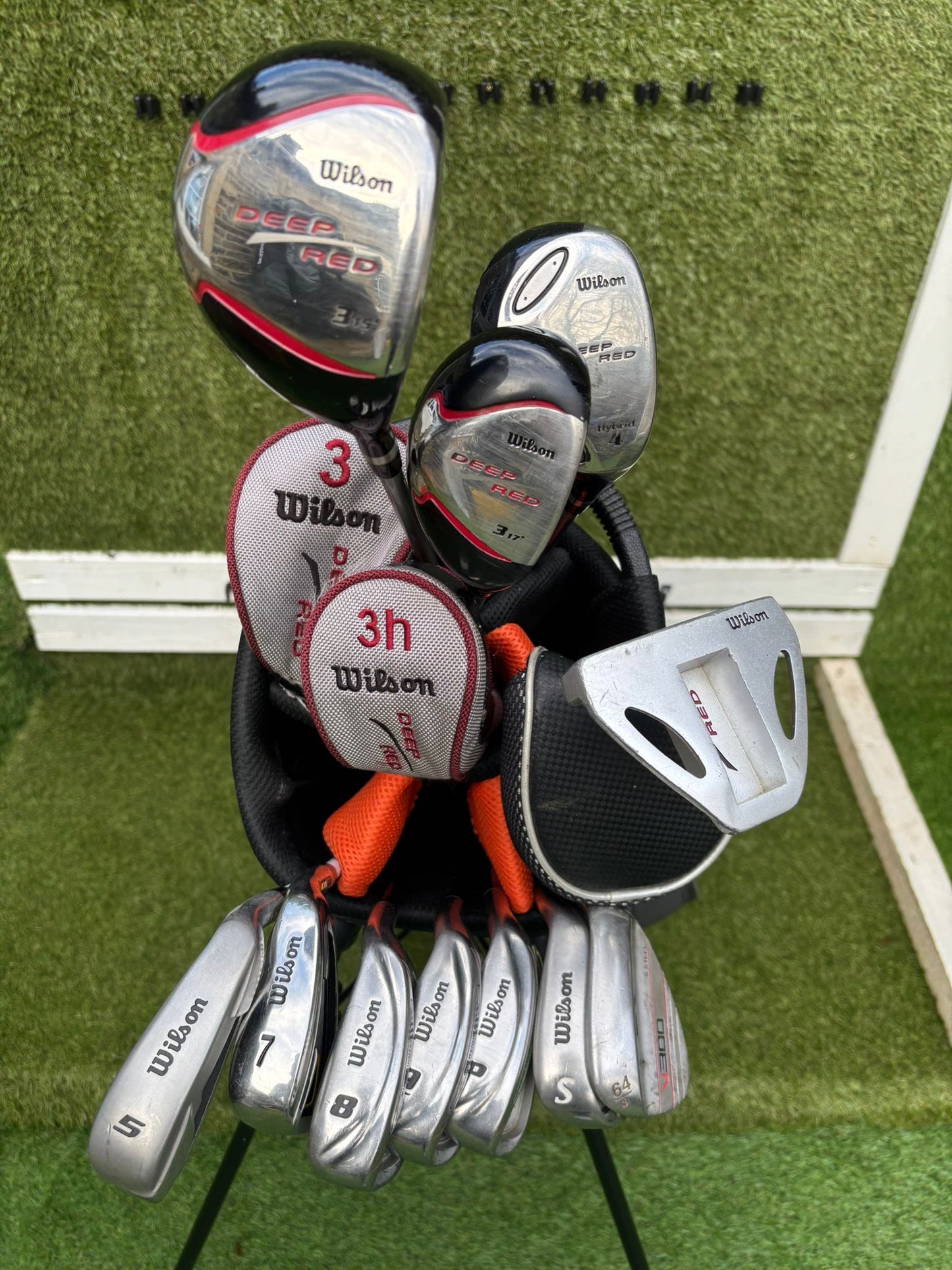 Wilson Deep Red Woods + ProStaff Irons + Cobra Stand Bag – 11 Club Golf Set