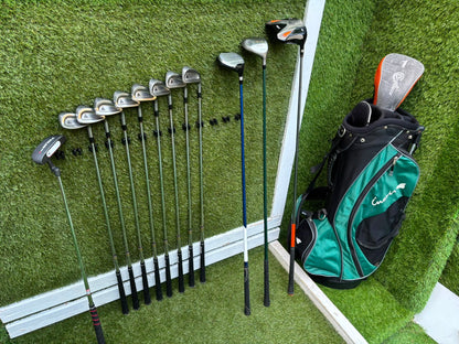Titleist DCI Irons, Titleist DCI Sand Wedge, Confidence Woods & Inesis Stand Bag
