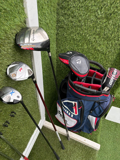 TaylorMade Tour Preferred MC Irons (4–PW) + Burner Driver, R9 Fairway, Callaway Hybrid, Ping Cadence Putter & TaylorMade Bag