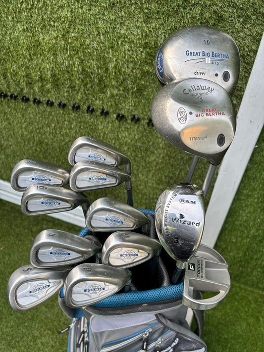 Callaway Steelhead X-14 Golf Set with Big Bertha Woods & Callaway Bag