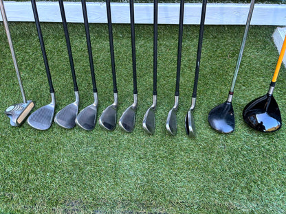 John Letters Graphite Irons, TaylorMade Driver, TaylorMade r7 Wood, EZROLL Putter & Nike Stand Bag