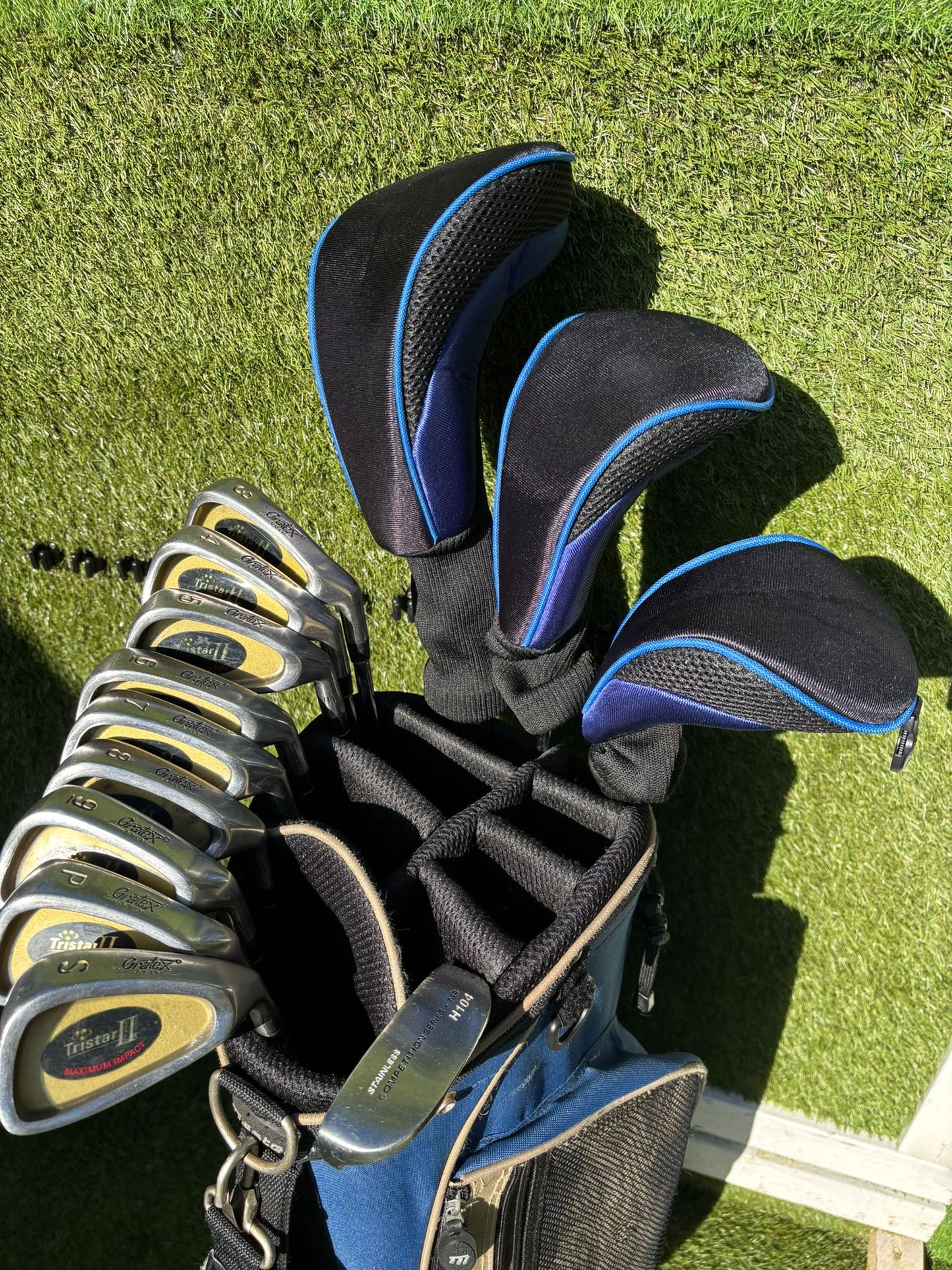 Tristar II 3–SW Irons + RAM FX Driver + Wilson Staff Cleek + Masters Stand Bag – 13 Clubs