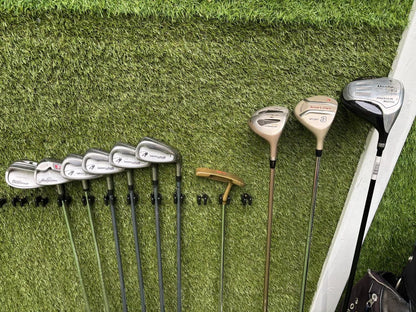 Jack Nicklaus Hybrid Irons + Dunlop / Arnold Palmer / Mizuno Woods + Golden Bear Wedge + Bag – 10 Club Set £164.00 Free Delivery
