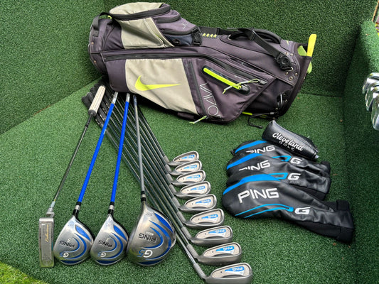 PING G2 / G5 Complete Golf Set – Cleveland Milled Putter & Nike Vapor Stand Bag