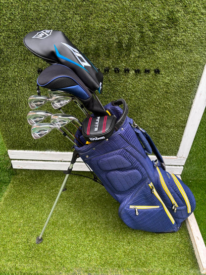 Brand New Wilson Staff D7 XS Golf Set, Brand New Driver & Irons, Brand New Infinite Bucktown Putter, Premium OUUL Stand Bag