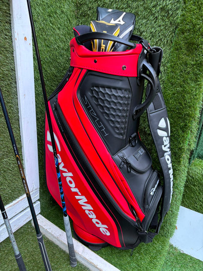 Callaway Apex DCB Irons, Mizuno Driver, Odyssey Lab Putter & TaylorMade Team Tour Cart Bag