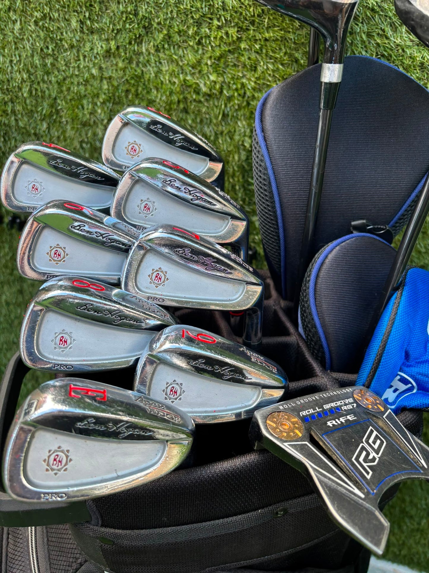 Ben Hogan Apex Edge Pro Forged Golf Set | Cobra FLY-XL Driver | Rife RG7 Putter | PING Traverse Cart Bag