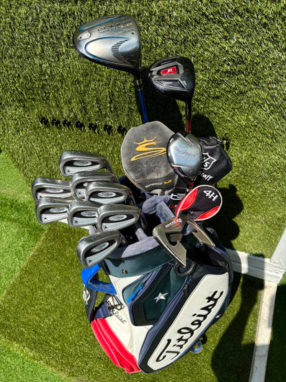 Titleist DCI 762 Irons, Cobra Driver, Odyssey White Ice Teron & Titleist Stars & Stripes Cart Bag