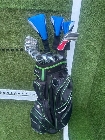 Ryder Z-40 Irons + Ben Sayers Power Pact Driver + Woods + RAM FXi Hybrid + Stowamate Bag (14 Clubs)