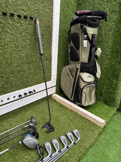 Ping i25 Irons, EVNROLL ER5 Putter, Mizuno S18 56°, Mizuno Zoid Hybrid, Mixed Woods & J.Lindeberg Stand Bag – 11 Clubs