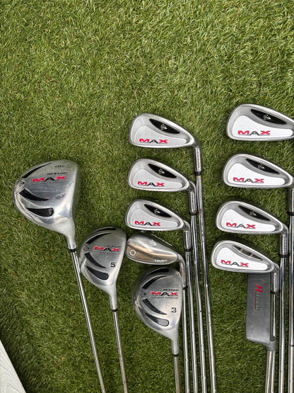 Dunlop MAX Golf Set with Matching Woods, 64° Wedge & Jaxx Stand Bag