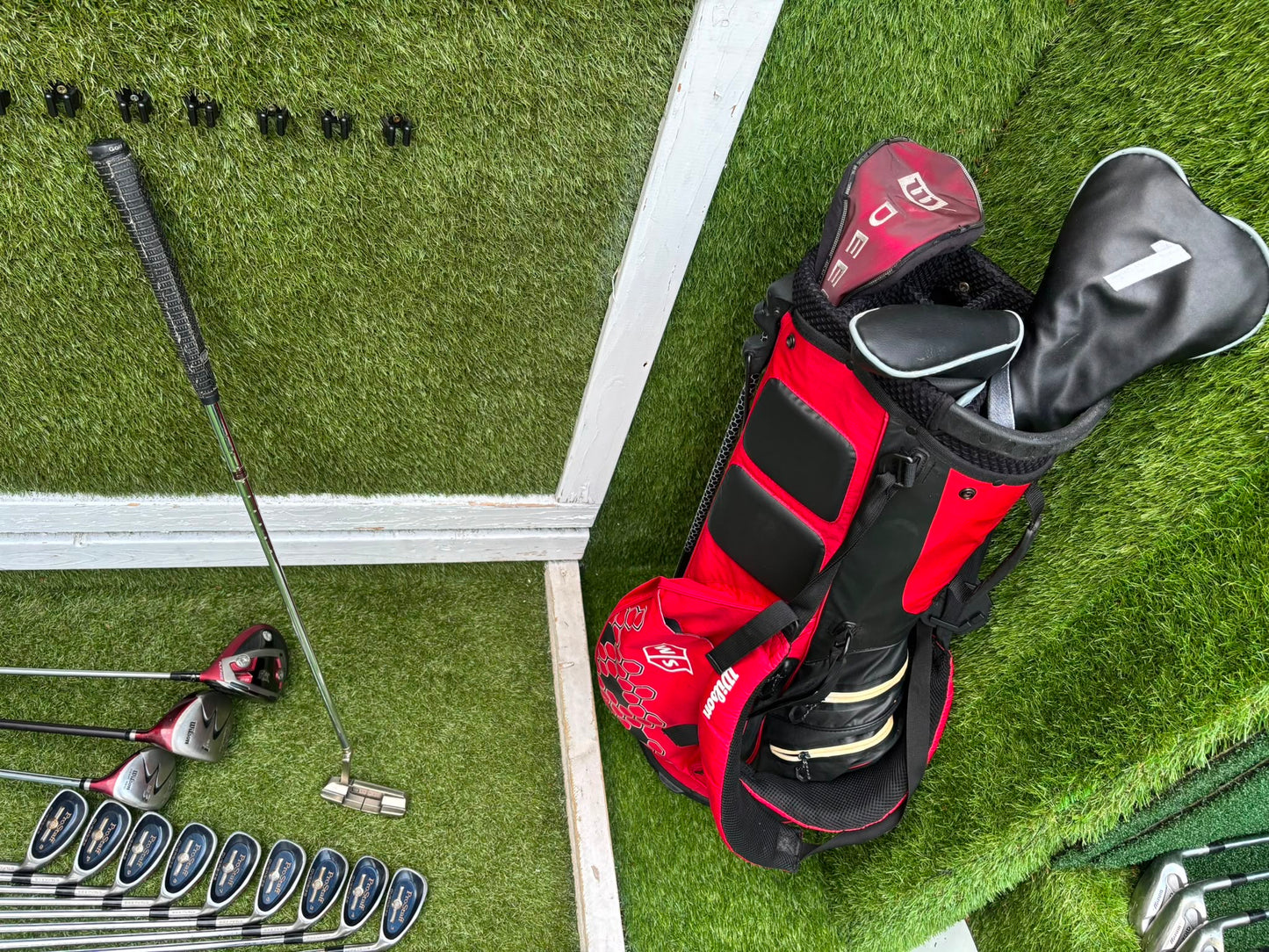 Wilson ProStaff Oversize Irons, Wilson Staff D300 Driver, Wilson Deep Red Woods & Wilson Stand Bag