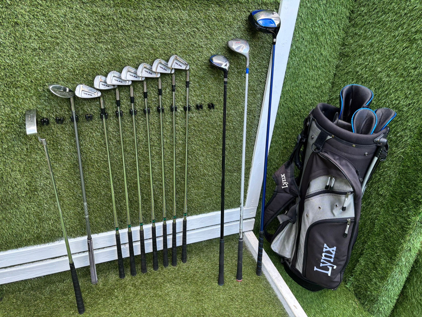 Jack Nicklaus Bear Iron Set + John Letters Driver + Woods + Bag – Full Starter Setup