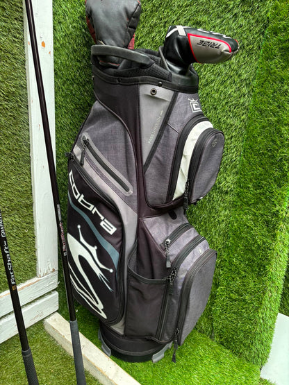 Wilson FatShaft Irons, Wilson Deep Red Driver, Wilson Deep Red 1 Wood, Benross MDX Tribe Putter & Cobra Cart Bag