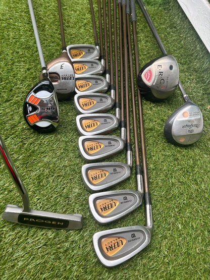 LEFT-HANDED Wilson Ultra Select Irons (3–SW) + Big Bertha Driver + Woods + Hybrid (14 Clubs)