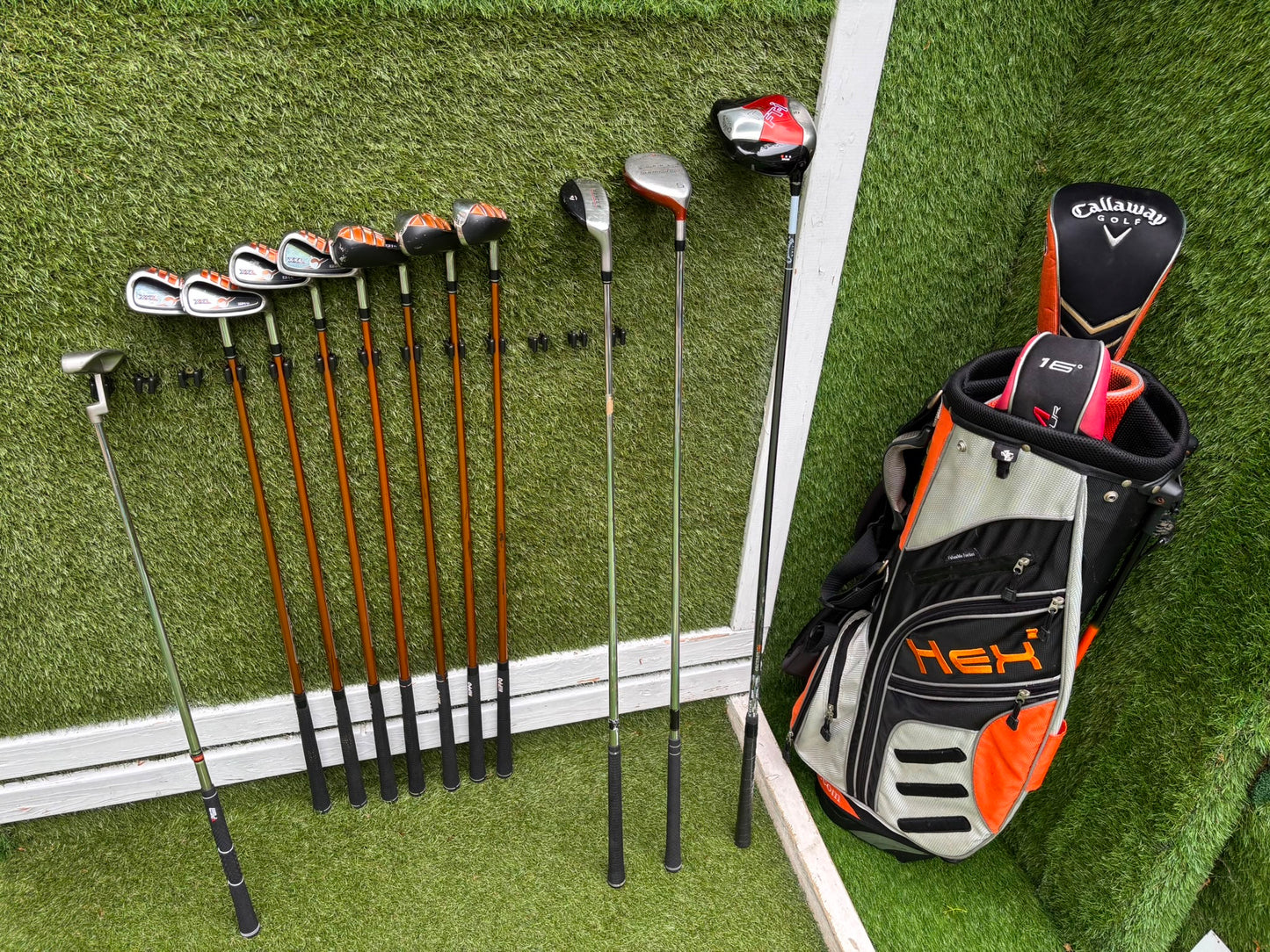 Hippo XXL Golf Set with Callaway FT-i Draw Driver, TaylorMade Rescue & Hex Stand Bag