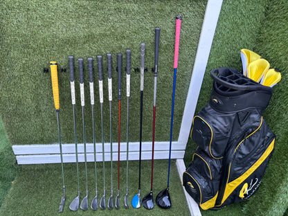 🔥 Ping G10 Irons (5–SW) + Cobra Driver + Ping G15 3 Wood + TaylorMade Hybrid + PowaKaddy Dri Waterproof Bag