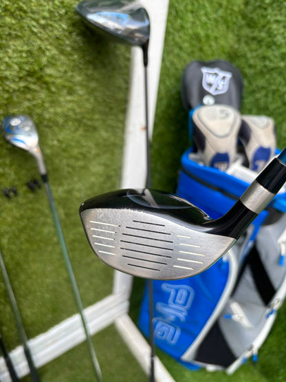 Ping Eye2+ Blue Dot Graphite Irons, Brand New Wilson D7 Driver, Ping G5 Woods & Ping Traverse Cart Bag