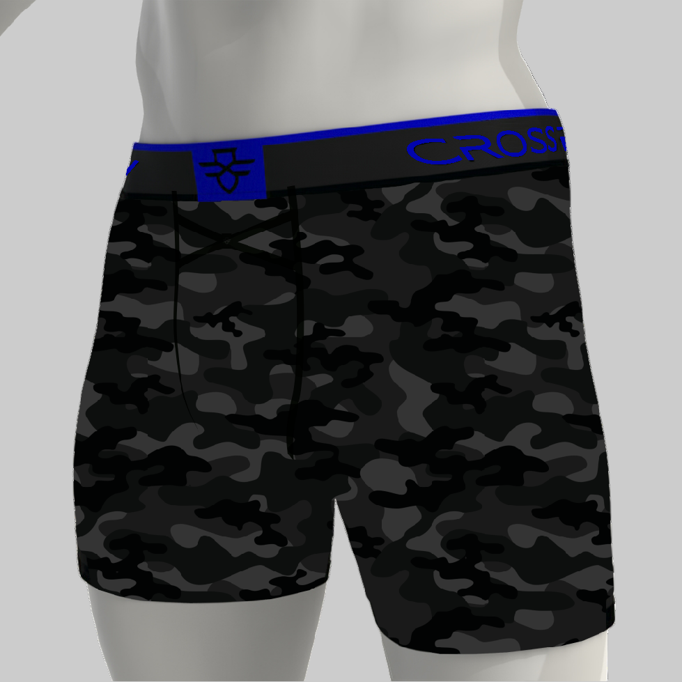 Aero Pro 9" Boxers - Camo / Royal Blue