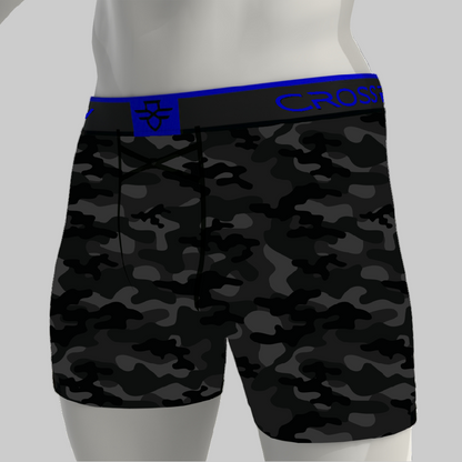 Aero Pro 9" Boxers - Camo / Royal Blue