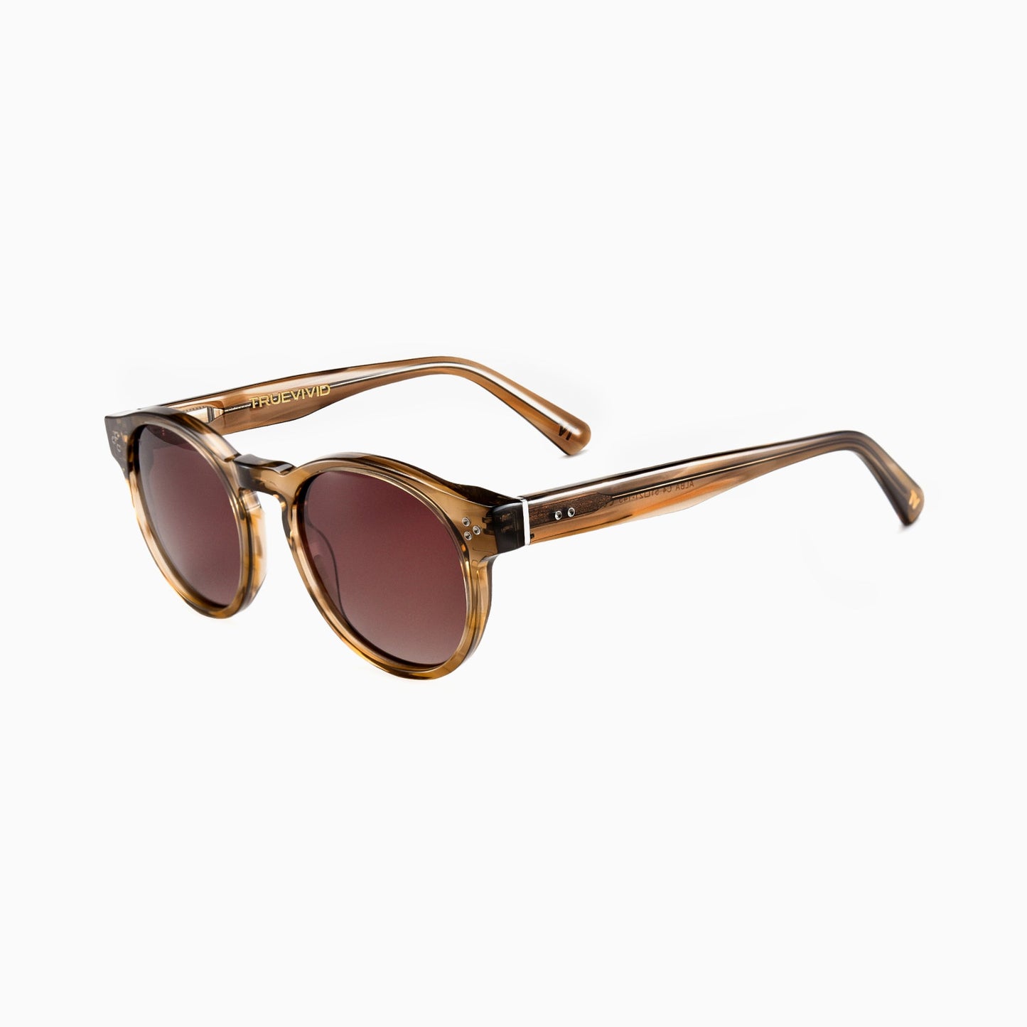 ALBA Polarised Sunglasses, Unisex, Crystal Brown, Brown Gradient by TrueVivid