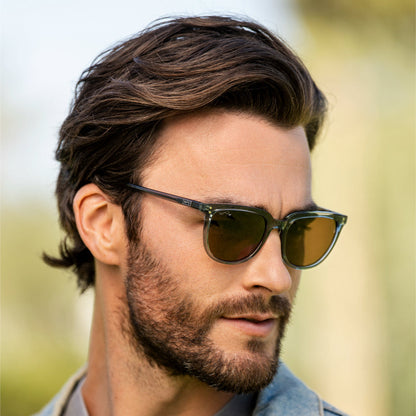 ABNER Unisex Polarized Sunglasses in Crystal Stone Blue by WMP Eyewear