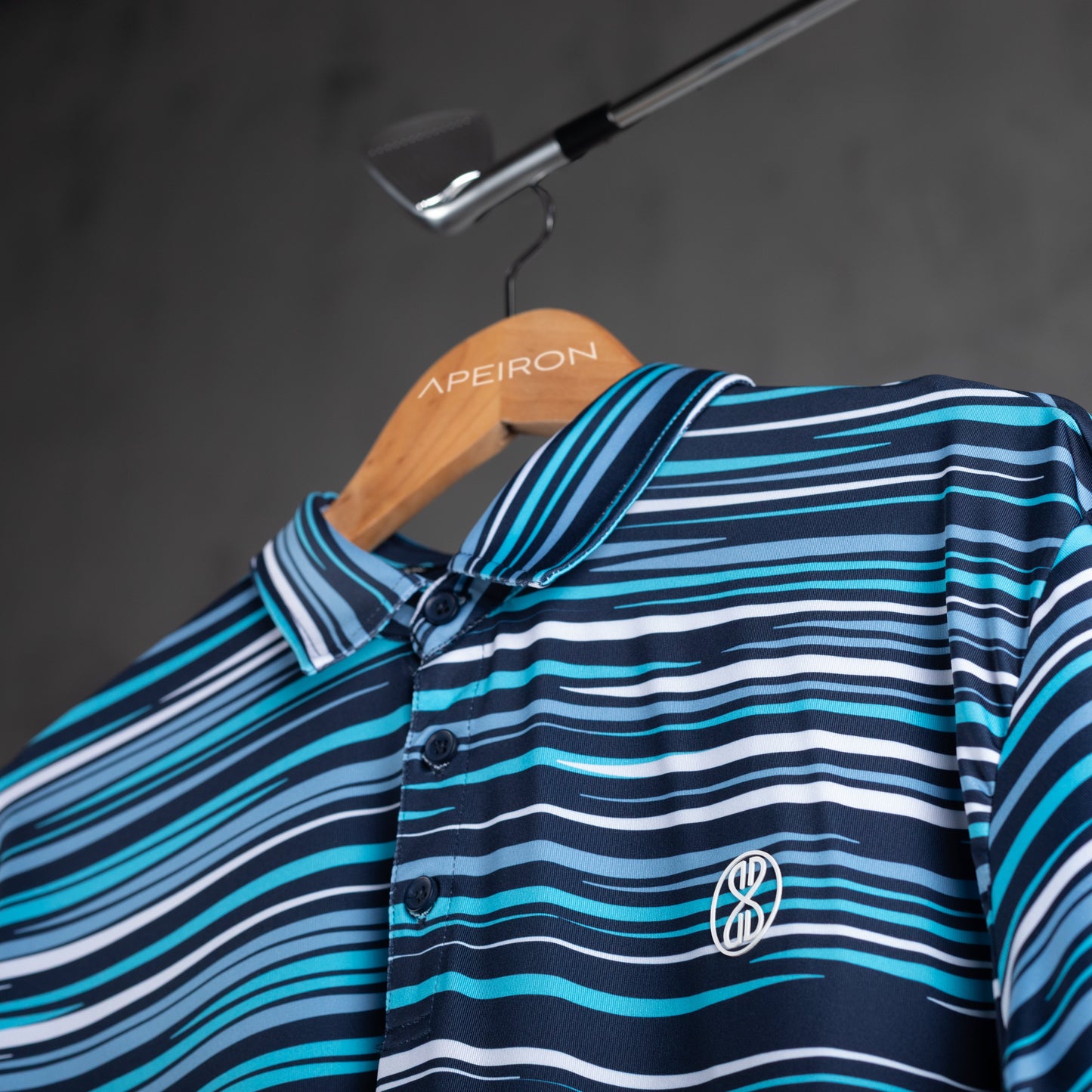 Ethos Blue Wave Men's Golf Polo Shirt