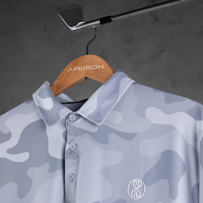 Aether Shadow Grey Men's Golf Polo Shirt