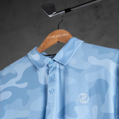 Aether Iced Blue Men's Golf Polo Shirt