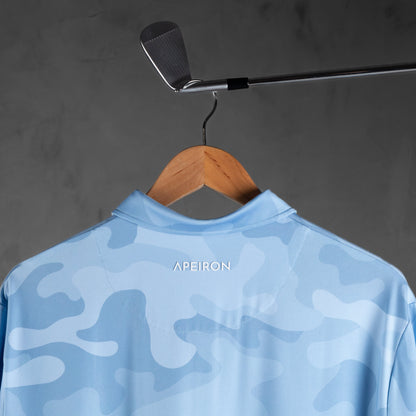 Aether Iced Blue Men's Golf Polo Shirt
