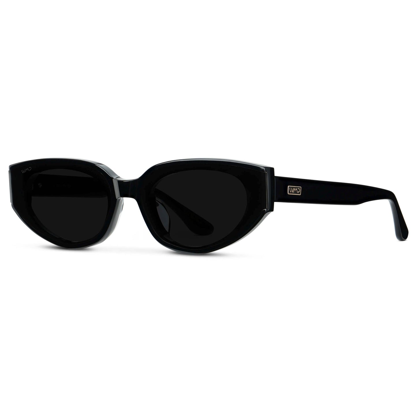 ASTRA Women's Cat-Eye Sunglasses in Triple Black by WMP Eyewear