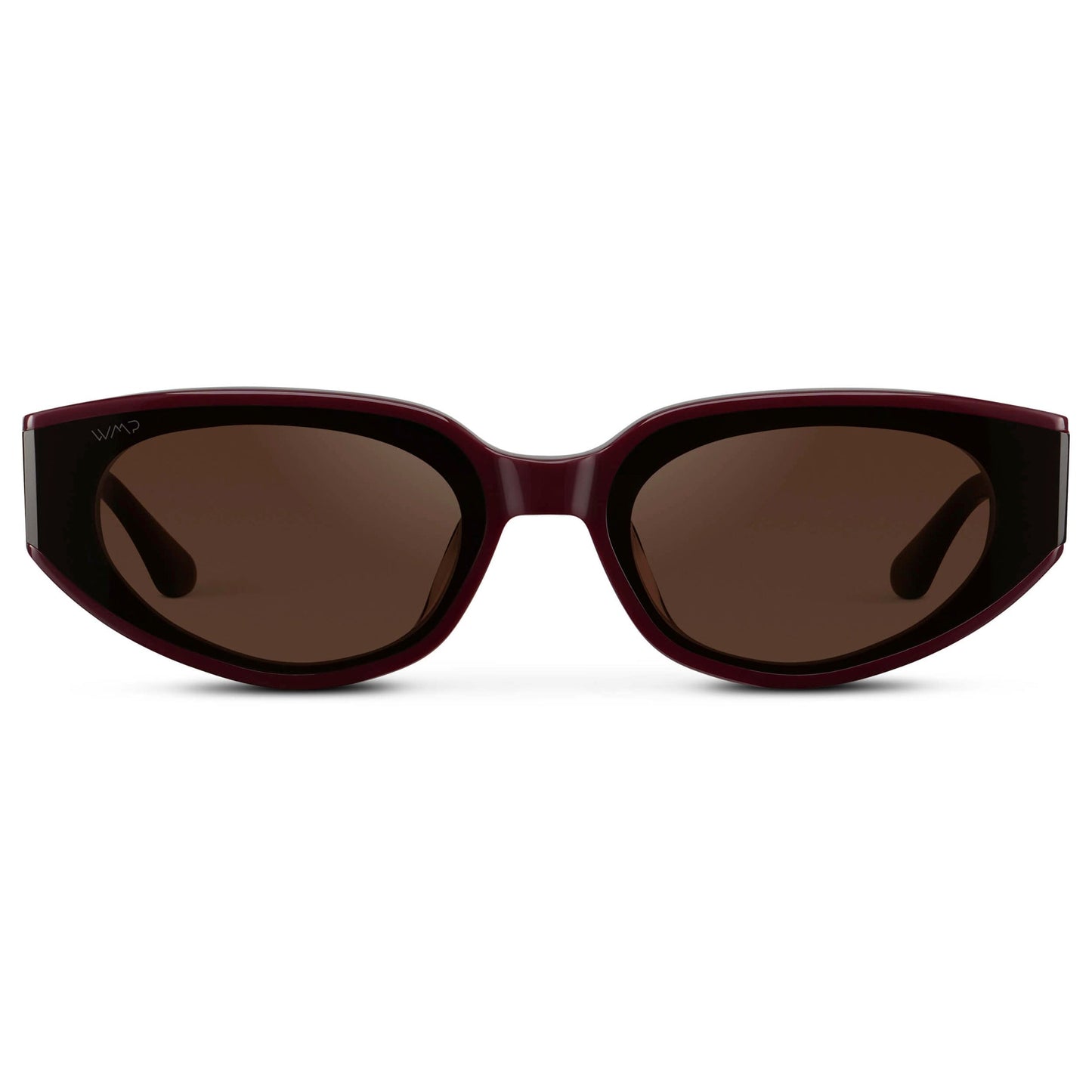 ASTRA Women's Cat-Eye Sunglasses in Black Cherry Red by WMP Eyewear
