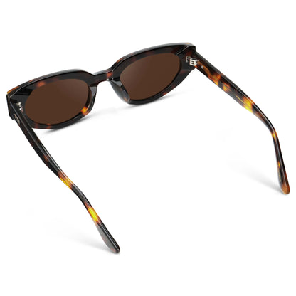 ASTRA Women's Cat-Eye Sunglasses in Brown Tortoise by WMP Eyewear