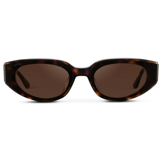 ASTRA Women's Cat-Eye Sunglasses in Brown Tortoise by WMP Eyewear