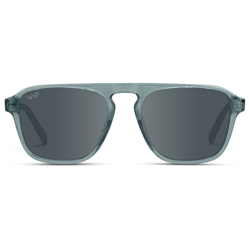 EMERSON Unisex Square Aviator Sunglasses in Denim Blue by WMP Eyewear
