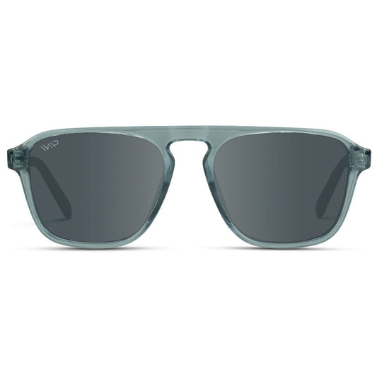 EMERSON Unisex Square Aviator Sunglasses in Denim Blue by WMP Eyewear