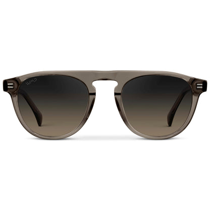 AXEL Men's Rounded Aviator Sunglasses in Crystal Gunmetal by WMP Eyewear UK