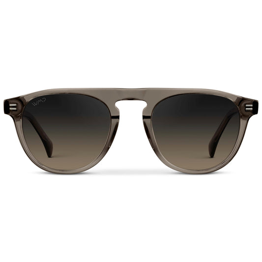 AXEL Men's Rounded Aviator Sunglasses in Crystal Gunmetal by WMP Eyewear UK