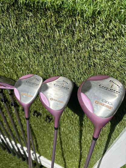 Maruman Lucero Ladies Golf Set (4–SW Irons) + Driver, 3 & 5 Woods + Matching Bag