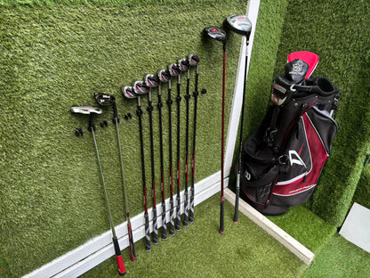 Wilson ProStaff HL Graphite Golf Set + Deep Red Woods & Wilson Deep Red Stand Bag