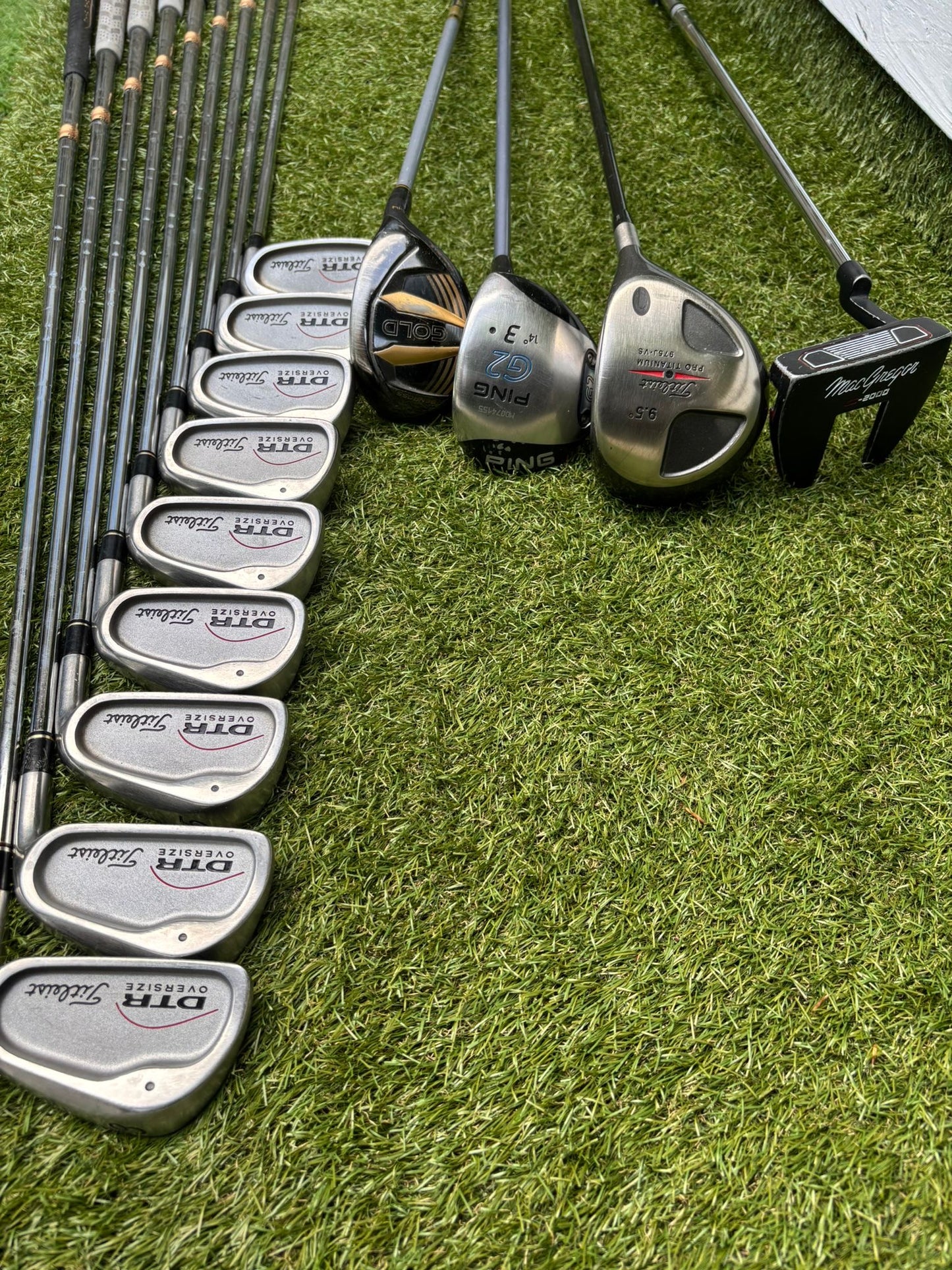 Titleist DTR Oversize Irons, PING G2 Fairway Wood & Callaway Stand Bag Golf Set
