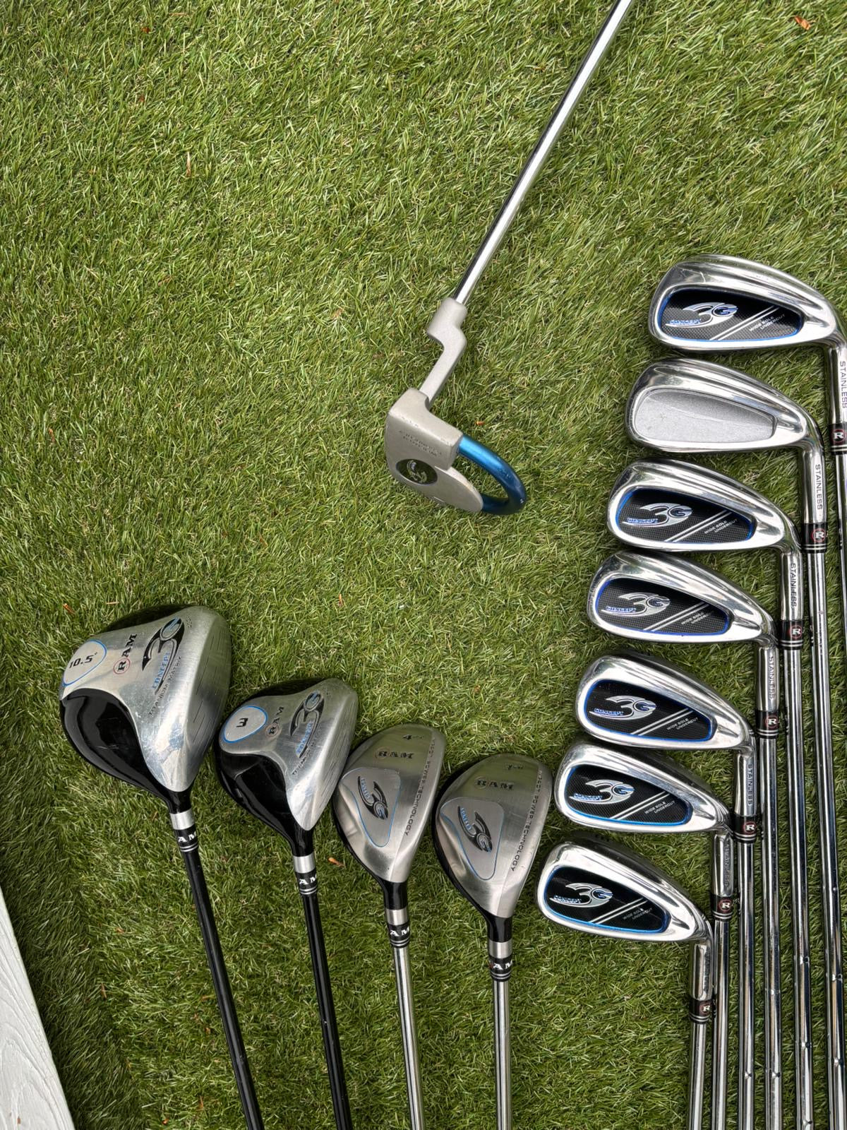 RAM Concept SG Full Golf Set 5–SW + 460cc Driver, Hybrids, Putter & Cart Bag
