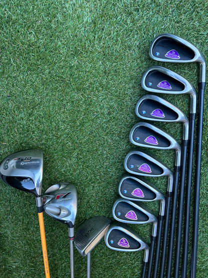 John Letters Graphite Irons, TaylorMade Driver, TaylorMade r7 Wood, EZROLL Putter & Nike Stand Bag