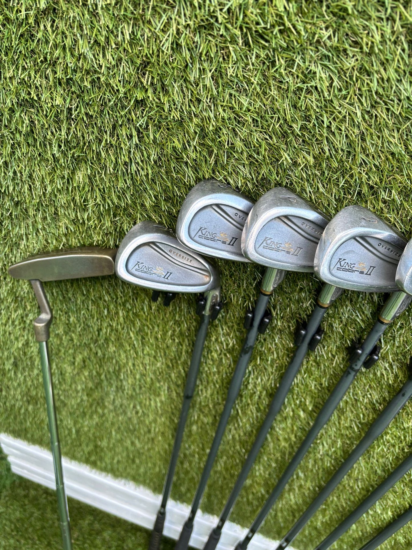 King Cobra II Oversize Irons (3–SW) + Cobra Woods + Ping Anser Putter + Nike Golf Bag Free P&P