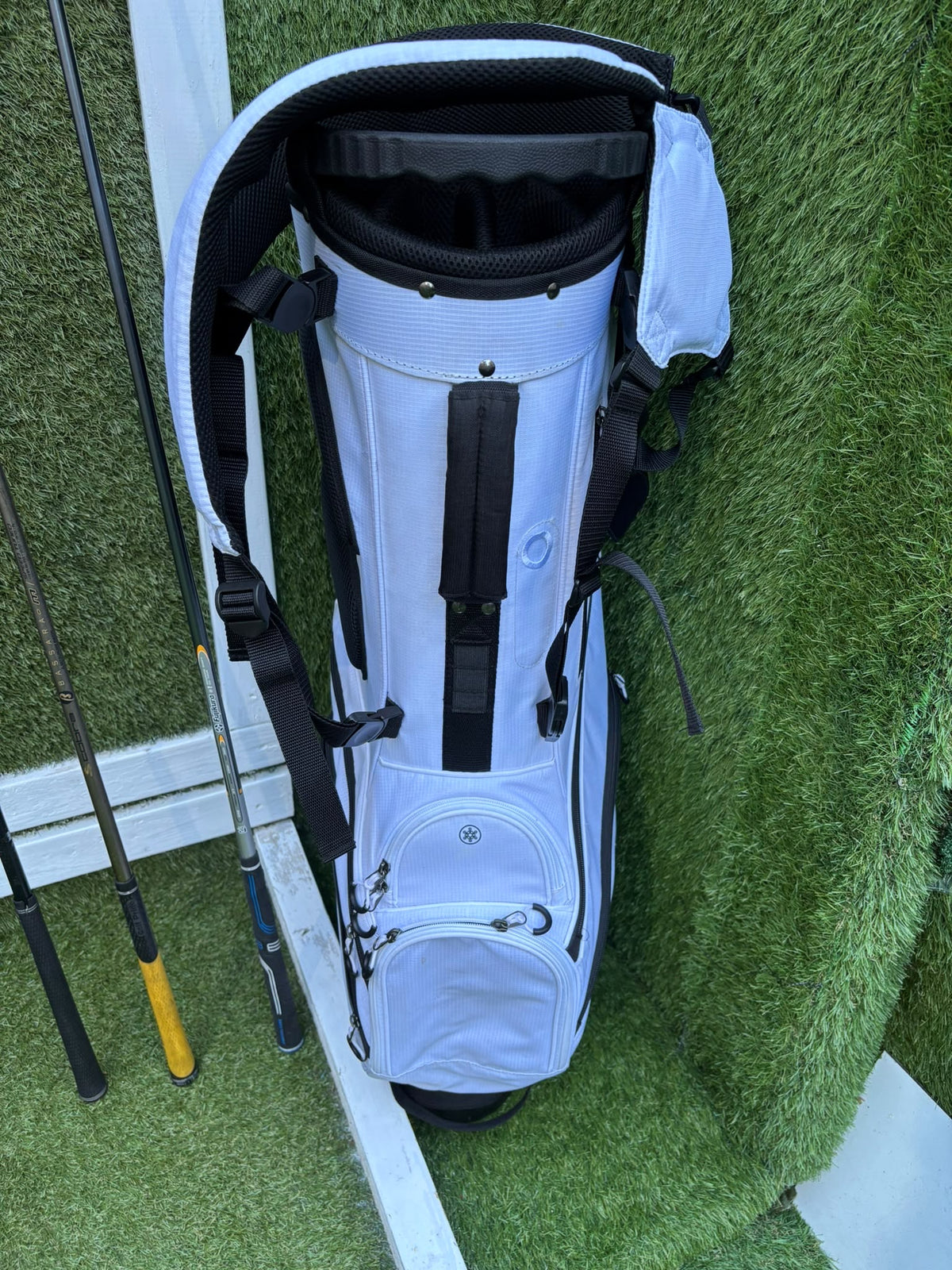 PING S59 4–PW Irons, Tour-W 52° Wedge, Cleveland HiBore Driver, Cobra 5 Wood, Mizuno Hybrid, MacGregor Putter & Stand Bag