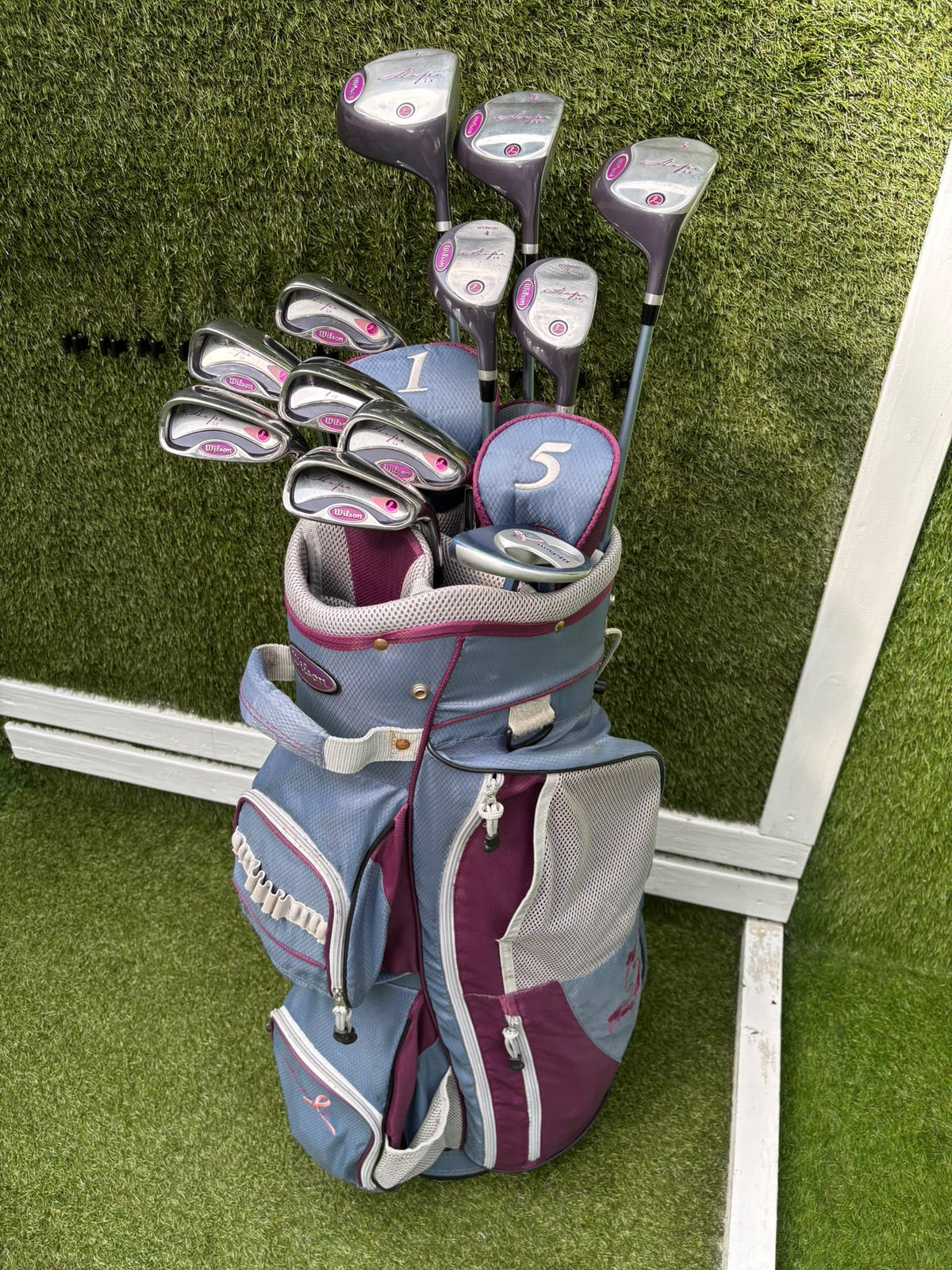 Wilson Hope LX Ladies Complete Golf Set – Matching Woods, Hybrids, 6–SW Irons, Putter & Wilson Bag