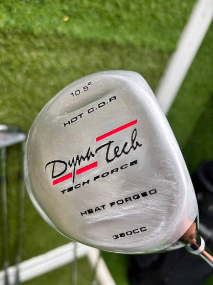 Unused and Boxed Dyna-Tech “Tech Force” Full Golf Set (5–SW) + Driver, 3 Wood, Hybrid + Bag