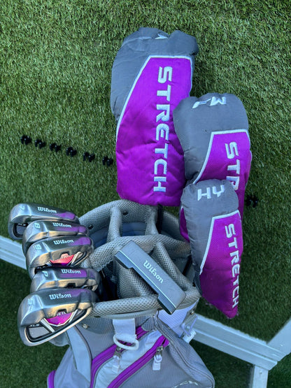 🔥 Wilson Stretch XLS Ladies Set (7–SW) + Driver / 5 Wood / Hybrid + Matching Bag