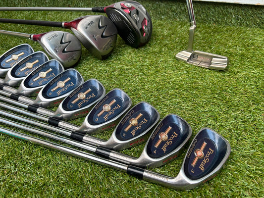 Wilson ProStaff Oversize Irons, Wilson Staff D300 Driver, Wilson Deep Red Woods & Wilson Stand Bag